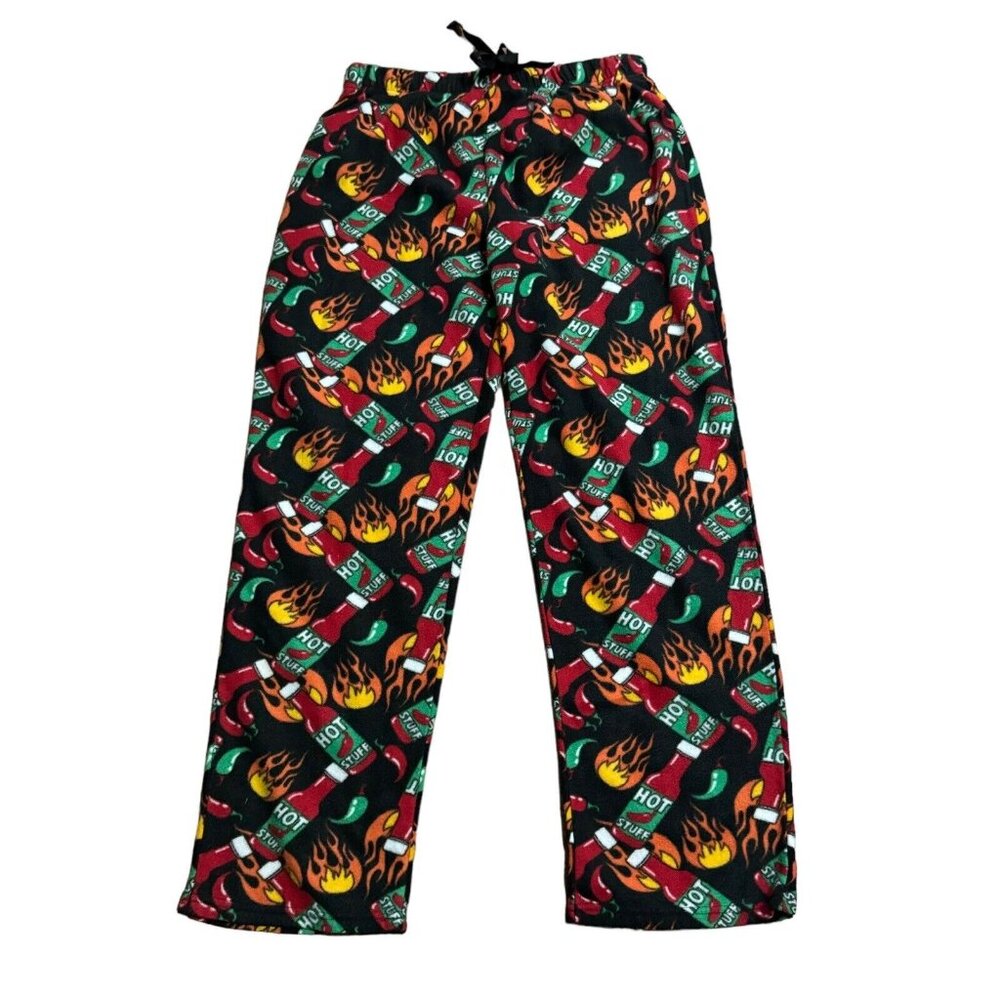 Open Trails Sleepwear Pajama Pants Flannel Hot Pepper Stuff Drawstring Men's L